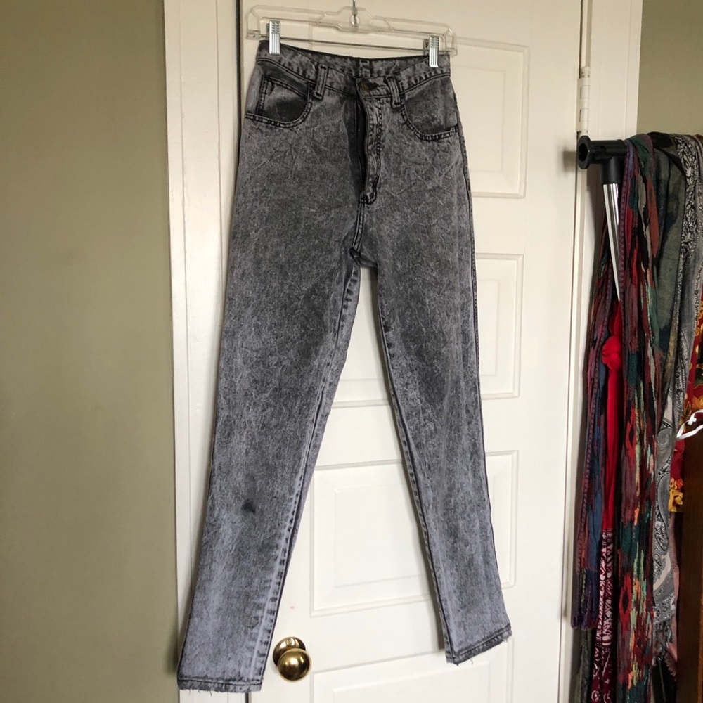 Vintage distressed black Zena Jeans 1980s